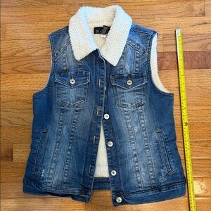 INC International Concepts Cream Sherpa-Lined Vest